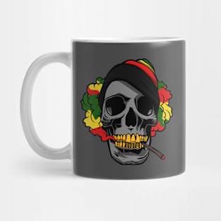 GRAY SKULL RASTA SMOKE Mug